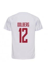Danmark Kasper Dolberg #12 Fotballdrakt Borte Klær VM 2022 Korte ermer
